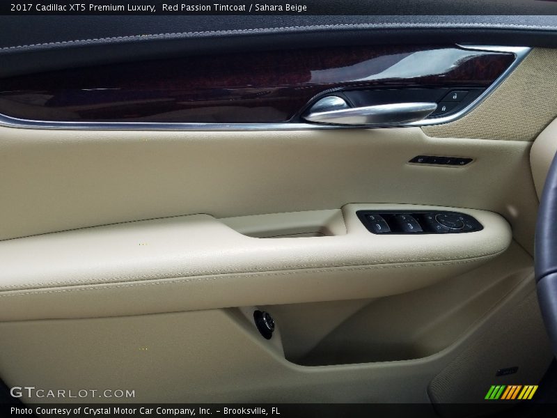 Red Passion Tintcoat / Sahara Beige 2017 Cadillac XT5 Premium Luxury