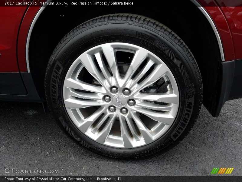 Red Passion Tintcoat / Sahara Beige 2017 Cadillac XT5 Premium Luxury