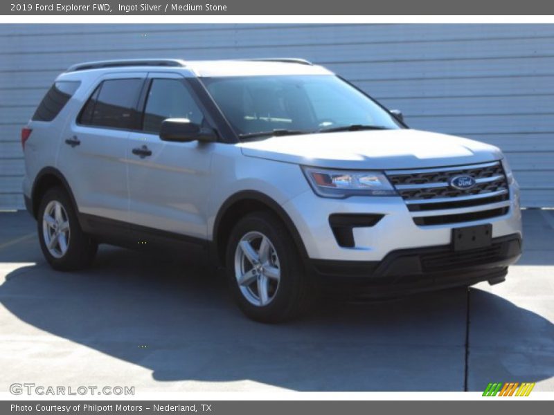 Ingot Silver / Medium Stone 2019 Ford Explorer FWD