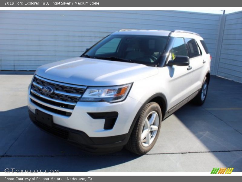 Ingot Silver / Medium Stone 2019 Ford Explorer FWD