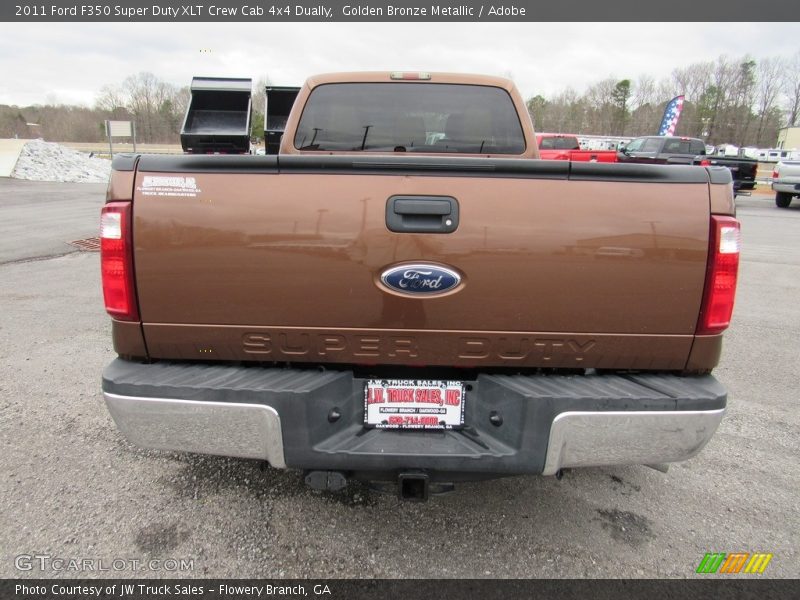 Golden Bronze Metallic / Adobe 2011 Ford F350 Super Duty XLT Crew Cab 4x4 Dually