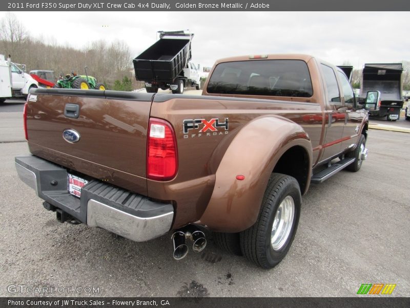 Golden Bronze Metallic / Adobe 2011 Ford F350 Super Duty XLT Crew Cab 4x4 Dually