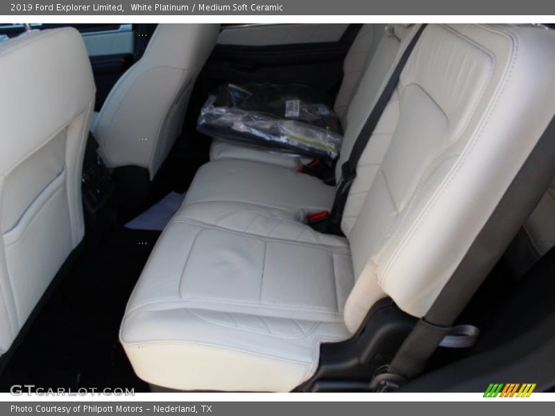 White Platinum / Medium Soft Ceramic 2019 Ford Explorer Limited