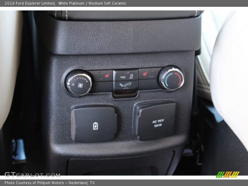 White Platinum / Medium Soft Ceramic 2019 Ford Explorer Limited