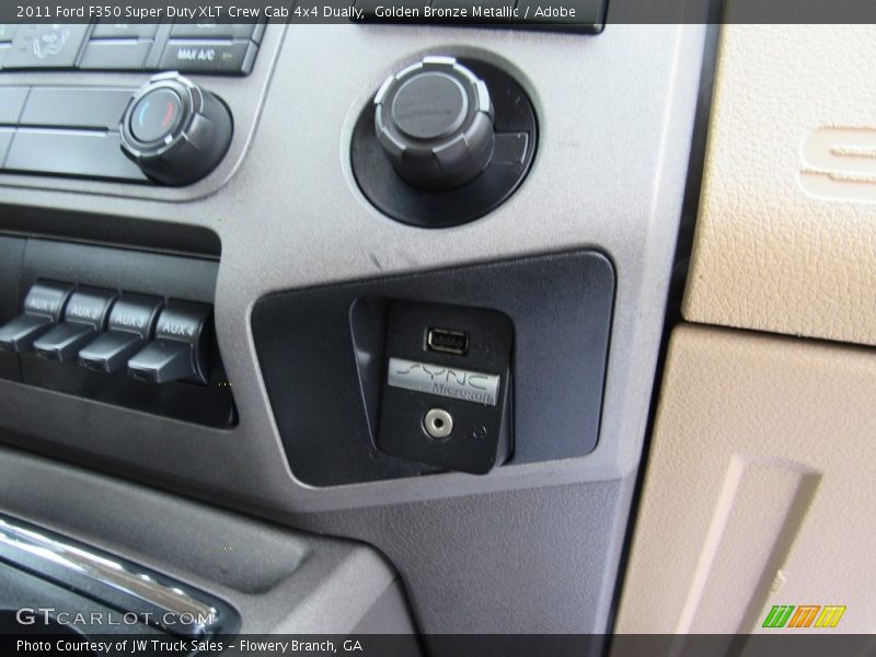 Golden Bronze Metallic / Adobe 2011 Ford F350 Super Duty XLT Crew Cab 4x4 Dually
