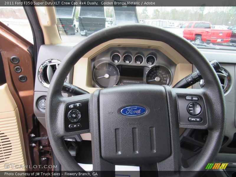 Golden Bronze Metallic / Adobe 2011 Ford F350 Super Duty XLT Crew Cab 4x4 Dually