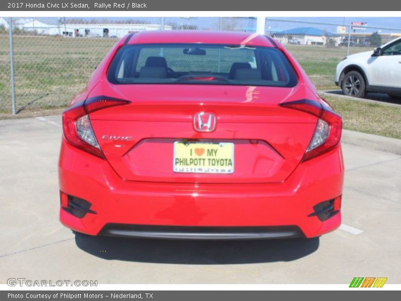 Rallye Red / Black 2017 Honda Civic LX Sedan