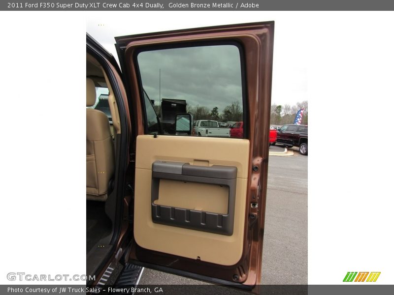 Golden Bronze Metallic / Adobe 2011 Ford F350 Super Duty XLT Crew Cab 4x4 Dually