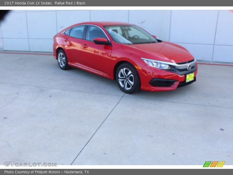 Rallye Red / Black 2017 Honda Civic LX Sedan