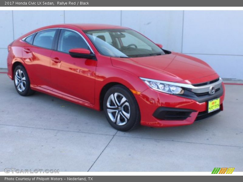 Rallye Red / Black 2017 Honda Civic LX Sedan
