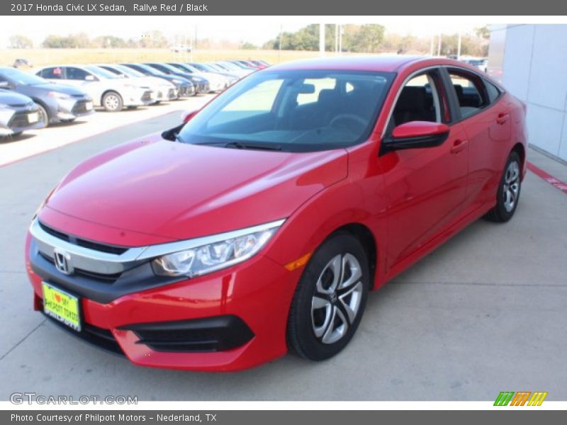 Rallye Red / Black 2017 Honda Civic LX Sedan
