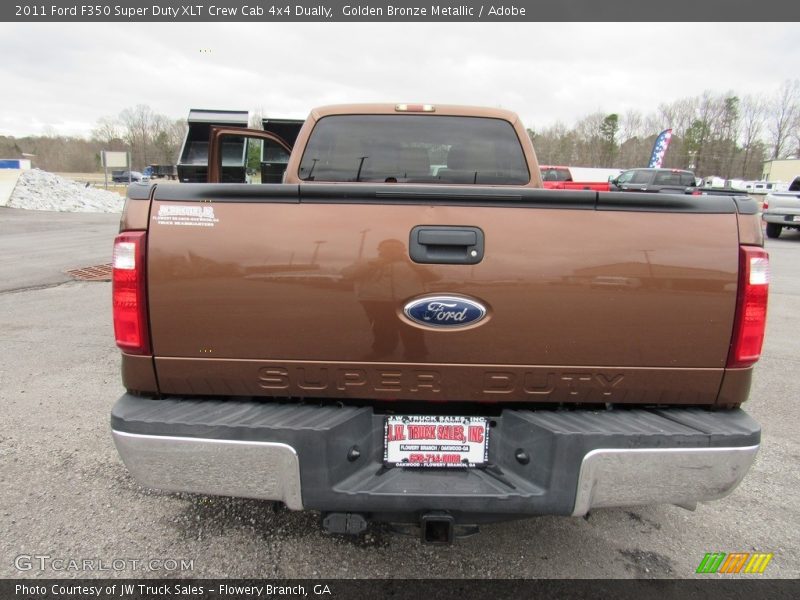 Golden Bronze Metallic / Adobe 2011 Ford F350 Super Duty XLT Crew Cab 4x4 Dually
