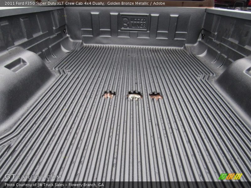 Golden Bronze Metallic / Adobe 2011 Ford F350 Super Duty XLT Crew Cab 4x4 Dually