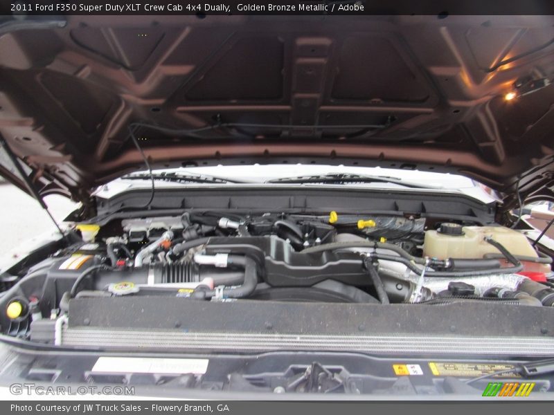 Golden Bronze Metallic / Adobe 2011 Ford F350 Super Duty XLT Crew Cab 4x4 Dually