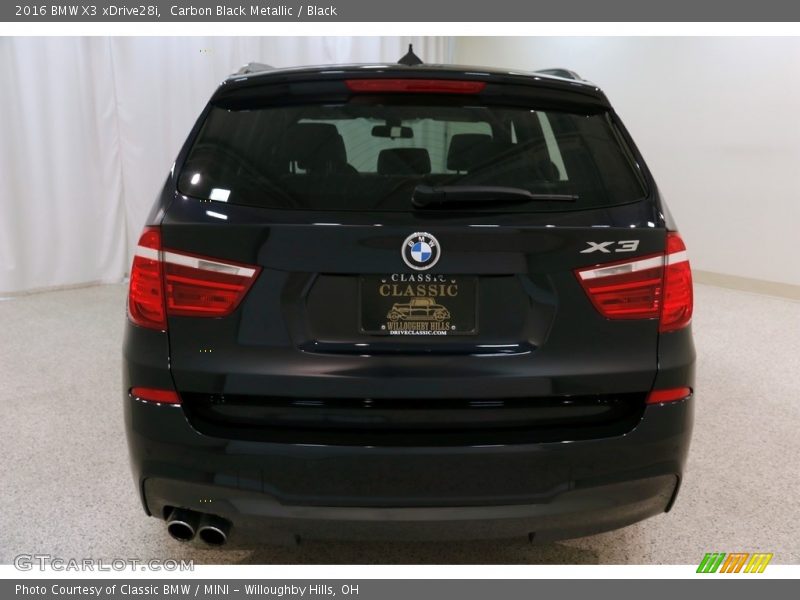 Carbon Black Metallic / Black 2016 BMW X3 xDrive28i