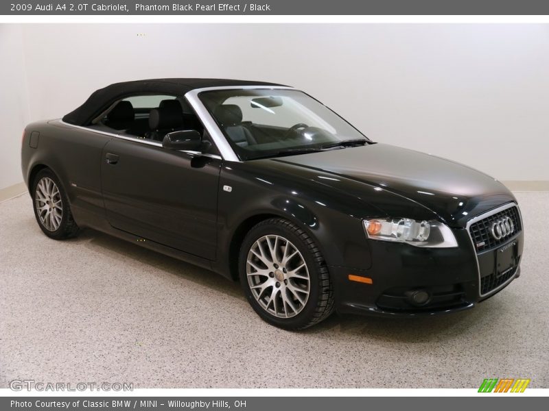 Phantom Black Pearl Effect / Black 2009 Audi A4 2.0T Cabriolet