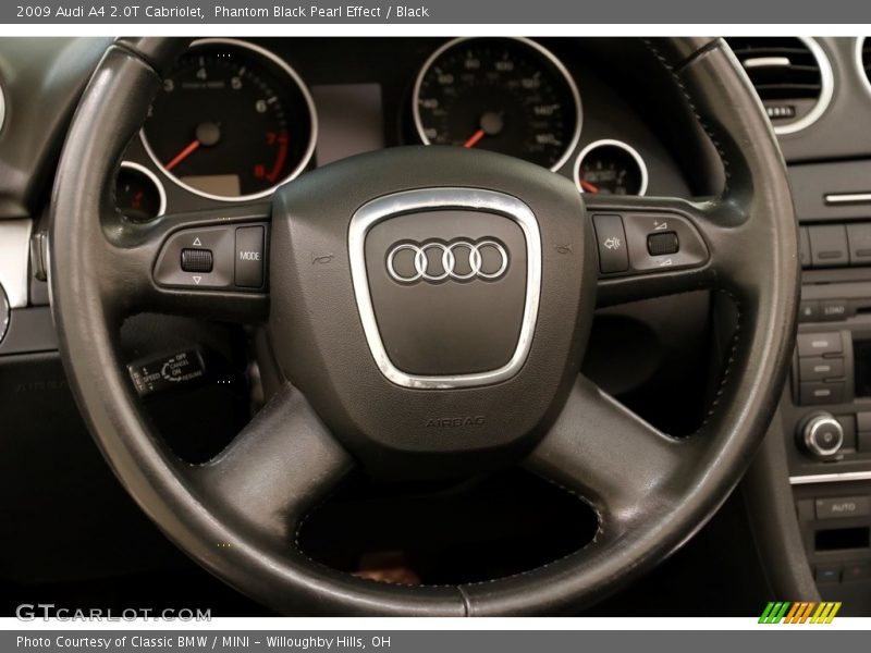 Phantom Black Pearl Effect / Black 2009 Audi A4 2.0T Cabriolet