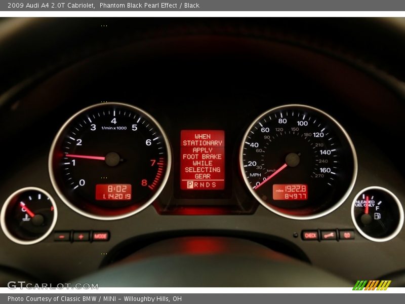 Phantom Black Pearl Effect / Black 2009 Audi A4 2.0T Cabriolet