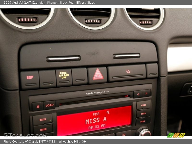 Phantom Black Pearl Effect / Black 2009 Audi A4 2.0T Cabriolet