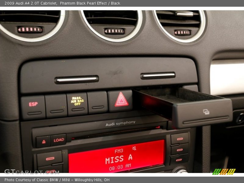Phantom Black Pearl Effect / Black 2009 Audi A4 2.0T Cabriolet