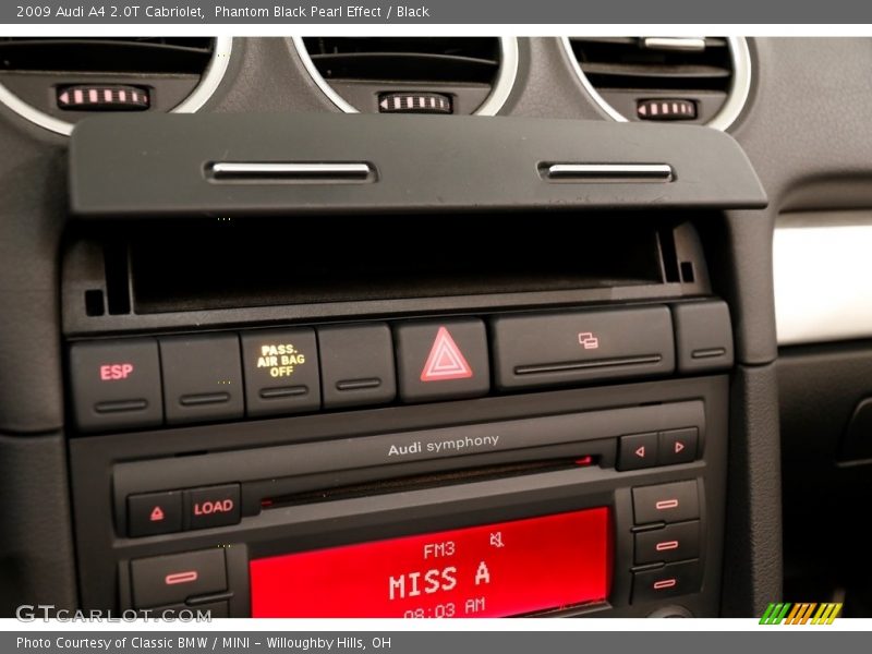 Phantom Black Pearl Effect / Black 2009 Audi A4 2.0T Cabriolet