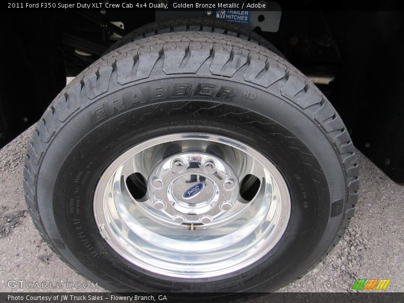 Golden Bronze Metallic / Adobe 2011 Ford F350 Super Duty XLT Crew Cab 4x4 Dually