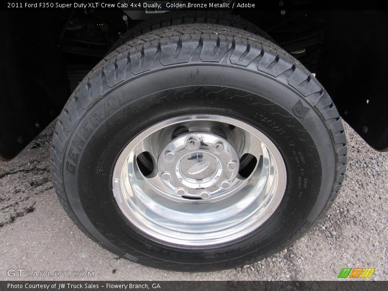 Golden Bronze Metallic / Adobe 2011 Ford F350 Super Duty XLT Crew Cab 4x4 Dually