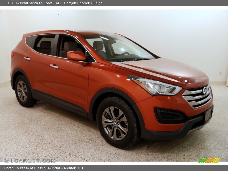 Canyon Copper / Beige 2014 Hyundai Santa Fe Sport FWD