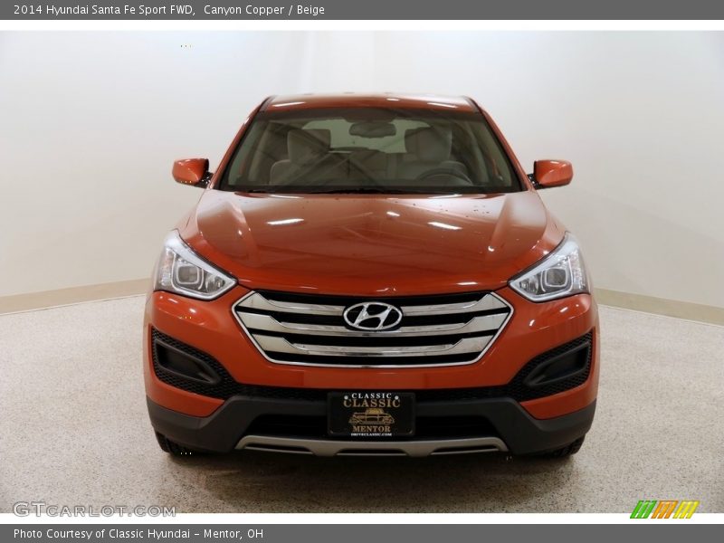 Canyon Copper / Beige 2014 Hyundai Santa Fe Sport FWD