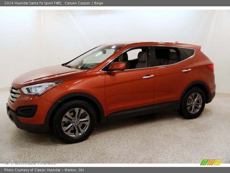 Canyon Copper / Beige 2014 Hyundai Santa Fe Sport FWD