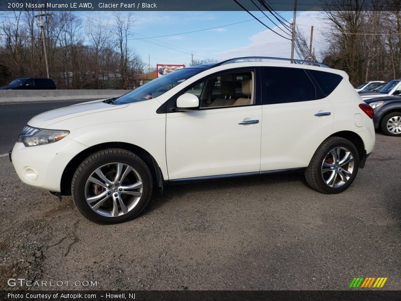 Glacier Pearl / Black 2009 Nissan Murano LE AWD