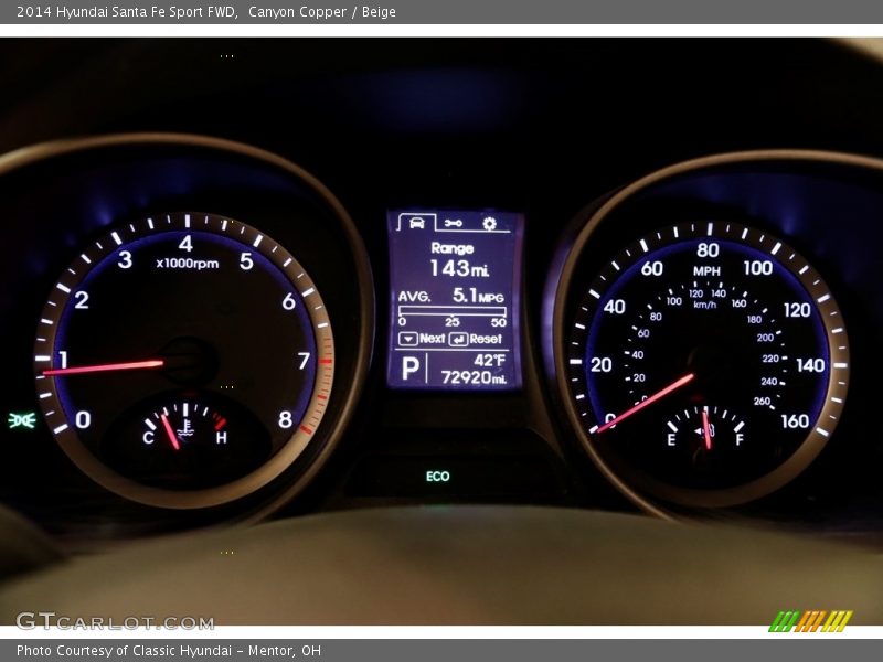 Canyon Copper / Beige 2014 Hyundai Santa Fe Sport FWD
