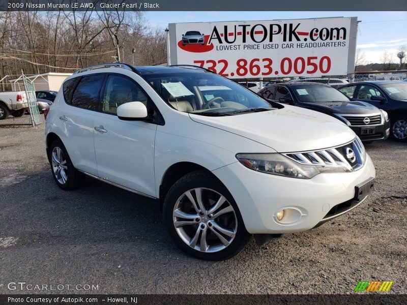 Glacier Pearl / Black 2009 Nissan Murano LE AWD