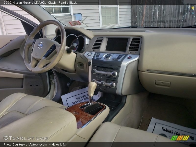 Glacier Pearl / Black 2009 Nissan Murano LE AWD