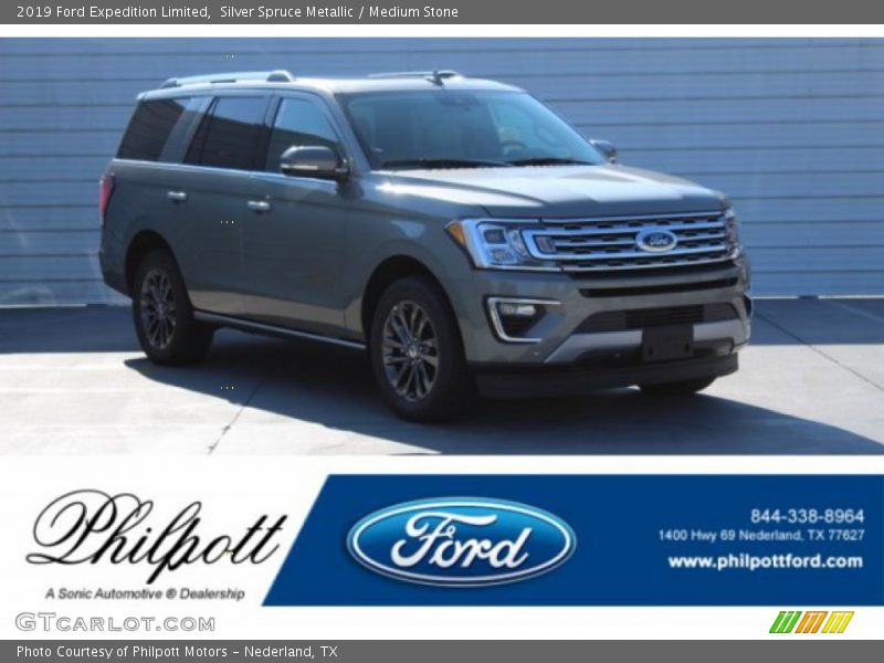 Silver Spruce Metallic / Medium Stone 2019 Ford Expedition Limited