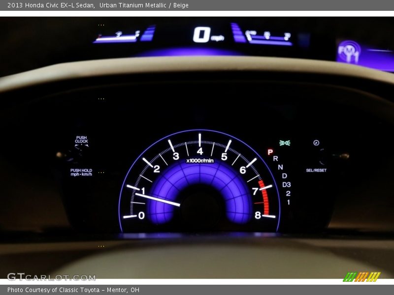 Urban Titanium Metallic / Beige 2013 Honda Civic EX-L Sedan