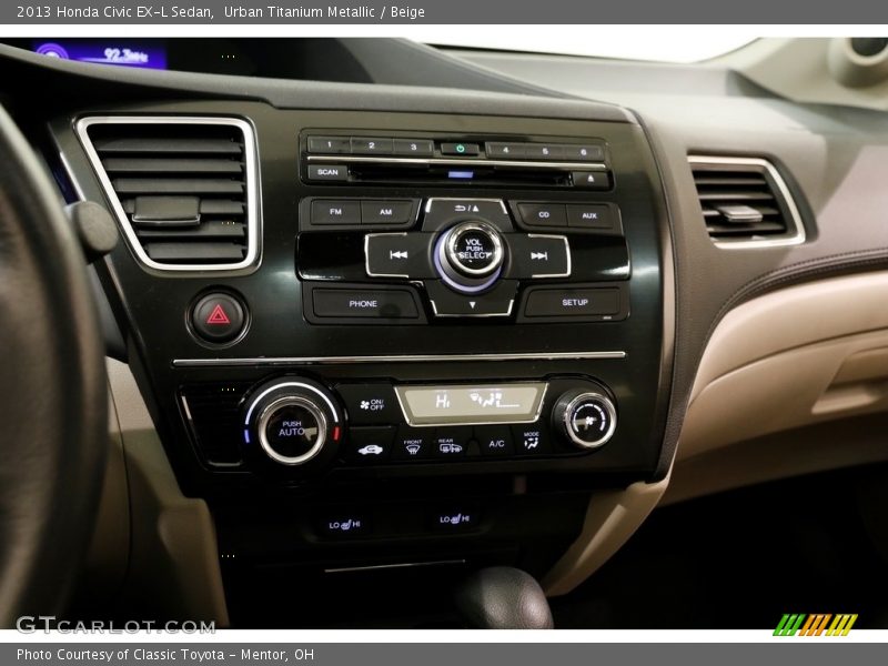 Urban Titanium Metallic / Beige 2013 Honda Civic EX-L Sedan