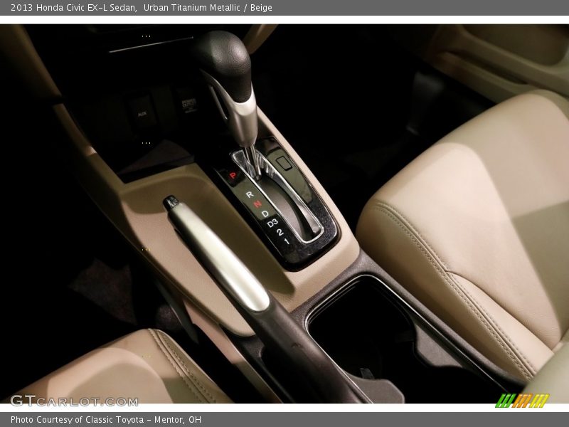 Urban Titanium Metallic / Beige 2013 Honda Civic EX-L Sedan