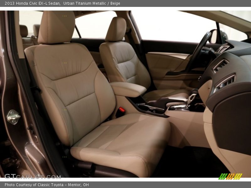 Urban Titanium Metallic / Beige 2013 Honda Civic EX-L Sedan