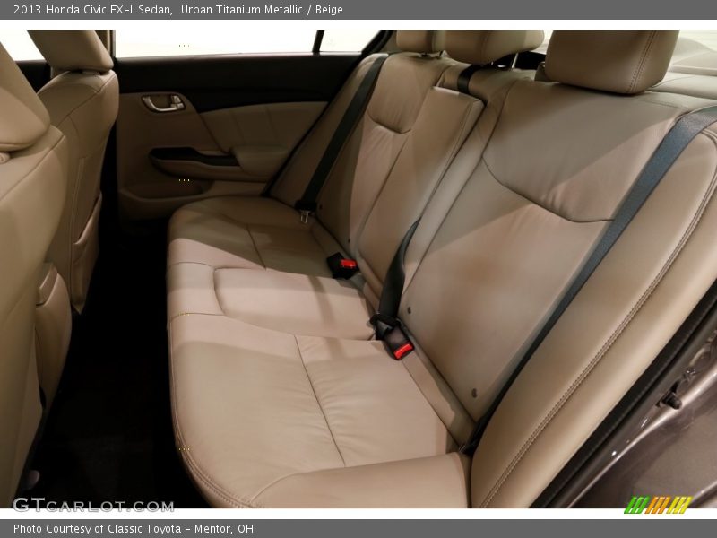 Urban Titanium Metallic / Beige 2013 Honda Civic EX-L Sedan