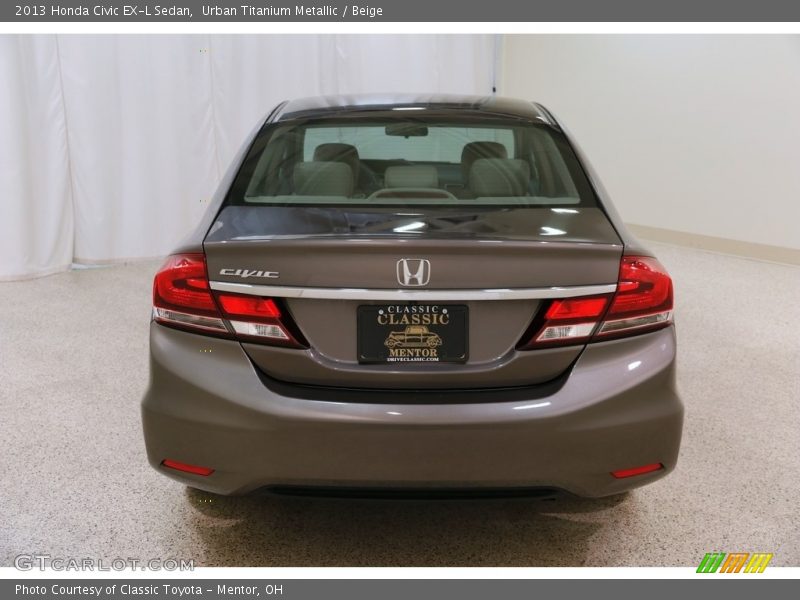 Urban Titanium Metallic / Beige 2013 Honda Civic EX-L Sedan