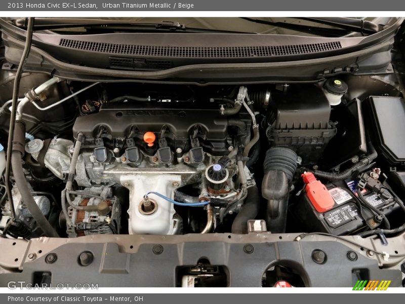 Urban Titanium Metallic / Beige 2013 Honda Civic EX-L Sedan