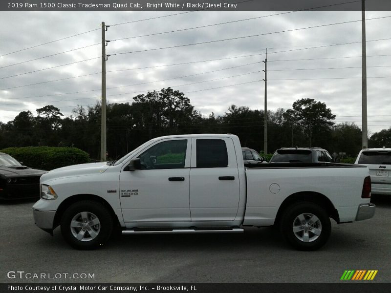 Bright White / Black/Diesel Gray 2019 Ram 1500 Classic Tradesman Quad Cab