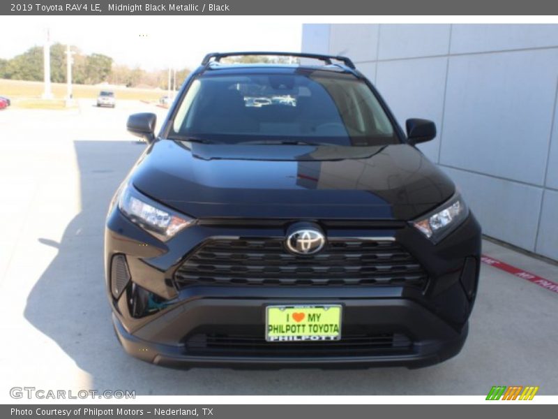 Midnight Black Metallic / Black 2019 Toyota RAV4 LE