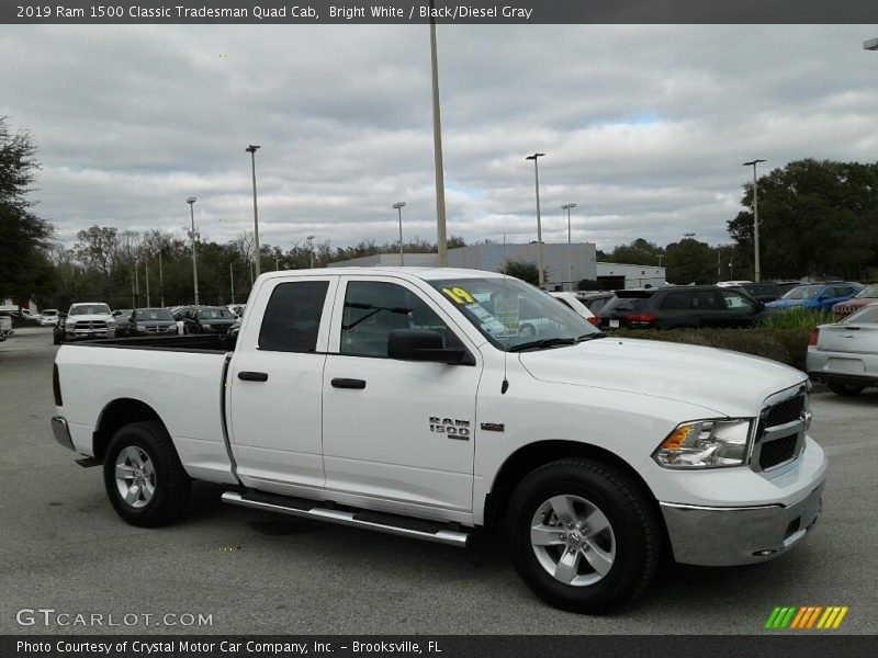 Bright White / Black/Diesel Gray 2019 Ram 1500 Classic Tradesman Quad Cab