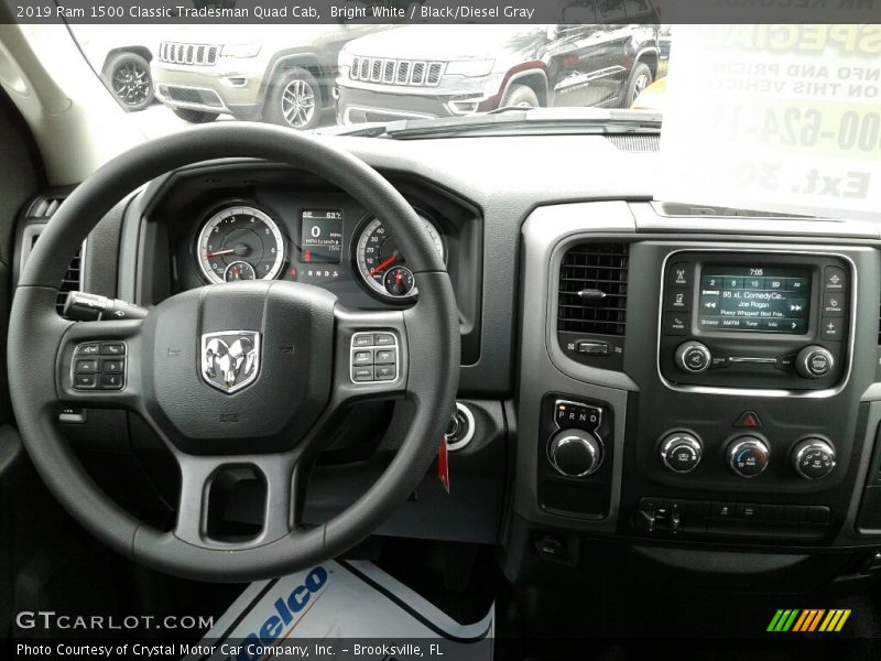 Bright White / Black/Diesel Gray 2019 Ram 1500 Classic Tradesman Quad Cab
