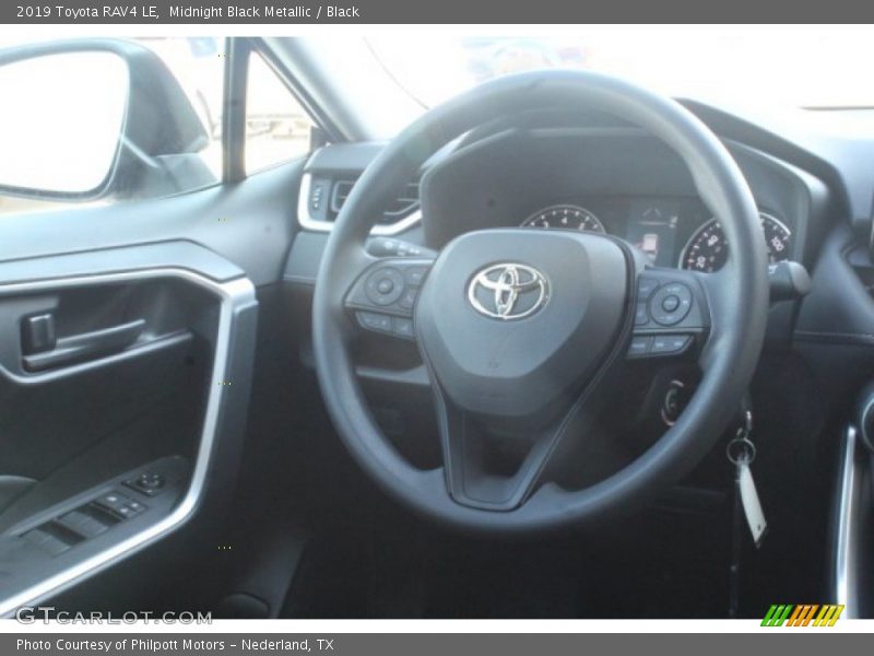Midnight Black Metallic / Black 2019 Toyota RAV4 LE
