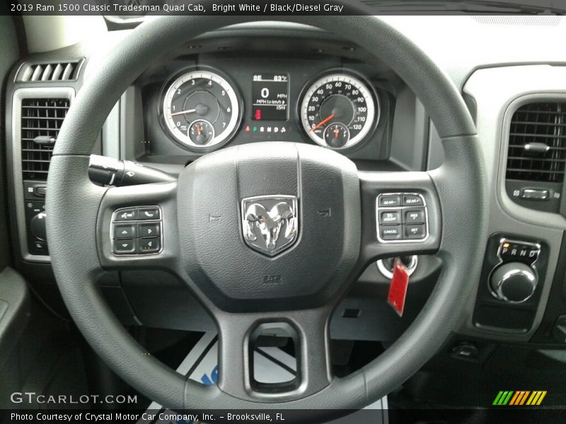 Bright White / Black/Diesel Gray 2019 Ram 1500 Classic Tradesman Quad Cab