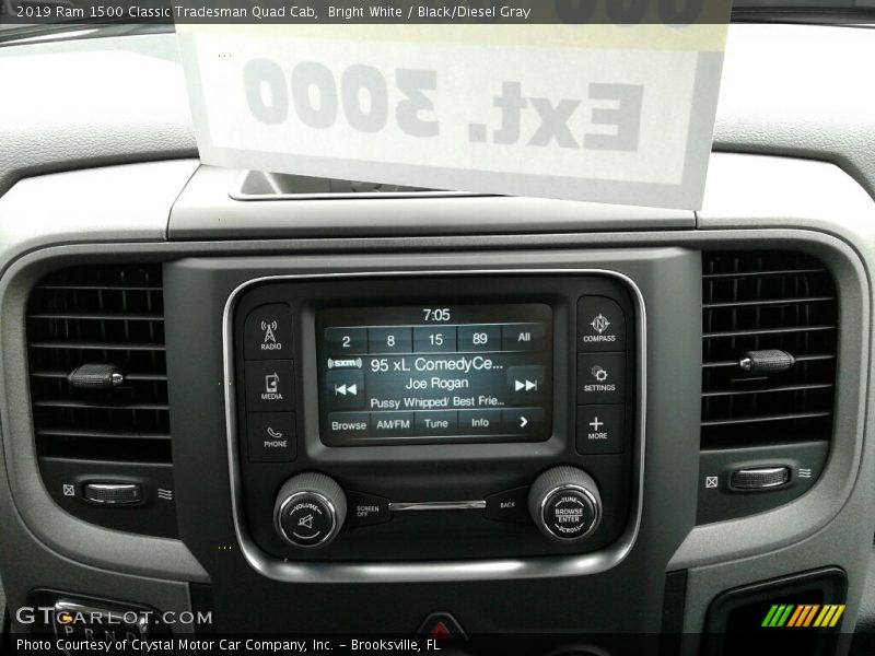 Bright White / Black/Diesel Gray 2019 Ram 1500 Classic Tradesman Quad Cab