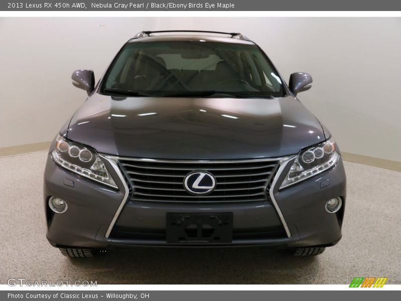 Nebula Gray Pearl / Black/Ebony Birds Eye Maple 2013 Lexus RX 450h AWD
